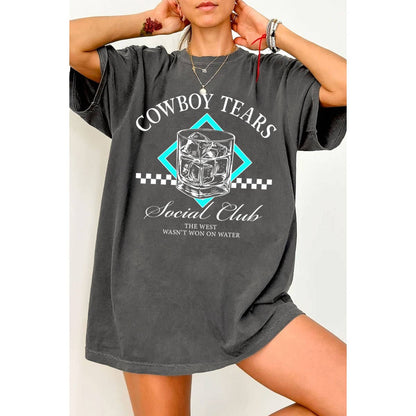 Cowboy Tears Oversized Graphic Tee