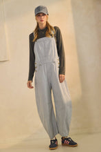 Load image into Gallery viewer, Pinstriped Barrel-Leg Overalls