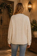 Load image into Gallery viewer, Western Ranch Embroidered Cable Knit Cardigan