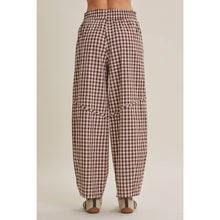 Load image into Gallery viewer, Easy Day Relaxed Gingham Cotton Barrel Leg Pants