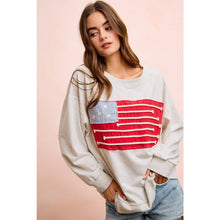 Load image into Gallery viewer, Liberty Lane American Flag Patch Top