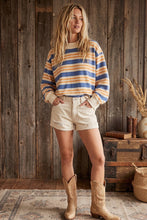 Load image into Gallery viewer, Oversized Terry Striped Sweatshirt