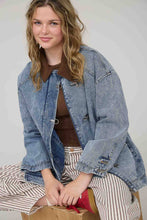 Load image into Gallery viewer, Hooked on You Washed Denim Jacket