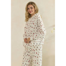 Load image into Gallery viewer, Cozy Holiday Print Lounge Hoodie