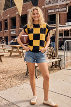 Load image into Gallery viewer, Checkered Game Day Knit Sleeveless Top