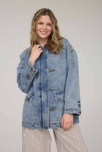Load image into Gallery viewer, Hooked on You Washed Denim Jacket