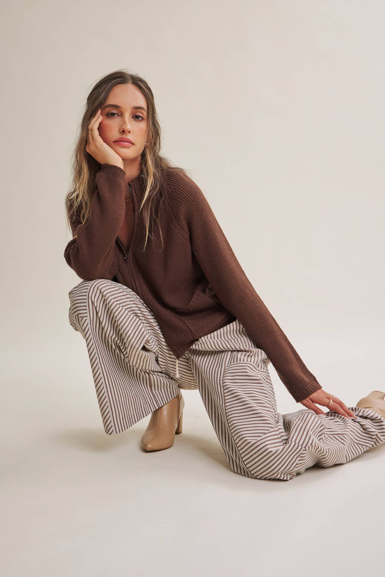 Simple Comfort 2-Way Zip Everyday Sweater Jacket With Pockets