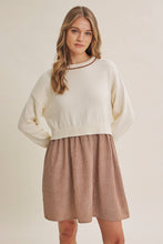 Load image into Gallery viewer, Golden Fields Layered Contrast Twofer Stripe Mini Dress
