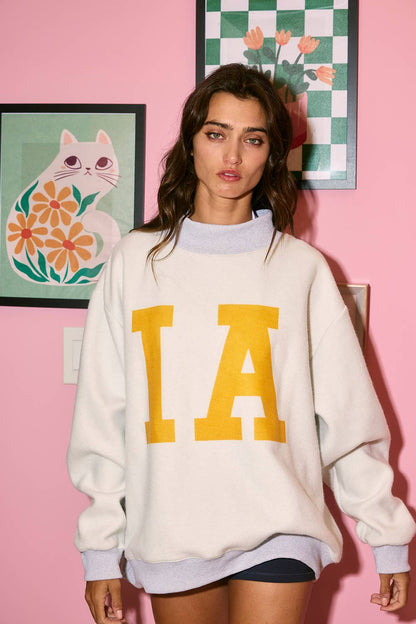 IOWA Reversible Mock Neck Sweatshirt