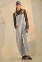 Load image into Gallery viewer, Pinstriped Barrel-Leg Overalls