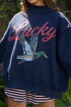 Load image into Gallery viewer, Lucky Duck Reversible Mock-Neck Sweatshirt