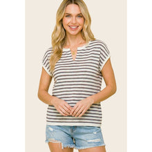 Load image into Gallery viewer, Relaxed Routine Striped Top