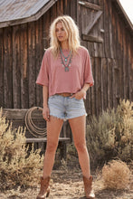 Load image into Gallery viewer, Living Easy Raw Edge Oversized Tee