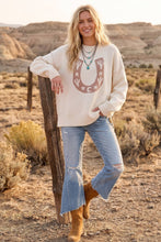 Load image into Gallery viewer, Western Horseshoe Cactus Knit Sweater
