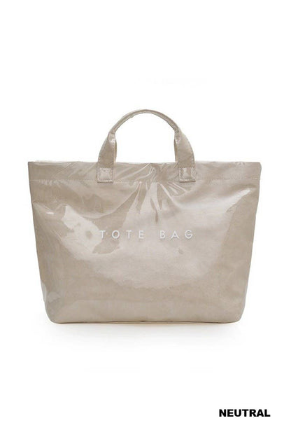 Solid Colors Pvc The Tote Bag