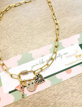 Load image into Gallery viewer, 18&quot; Carabiner Necklace with Charms