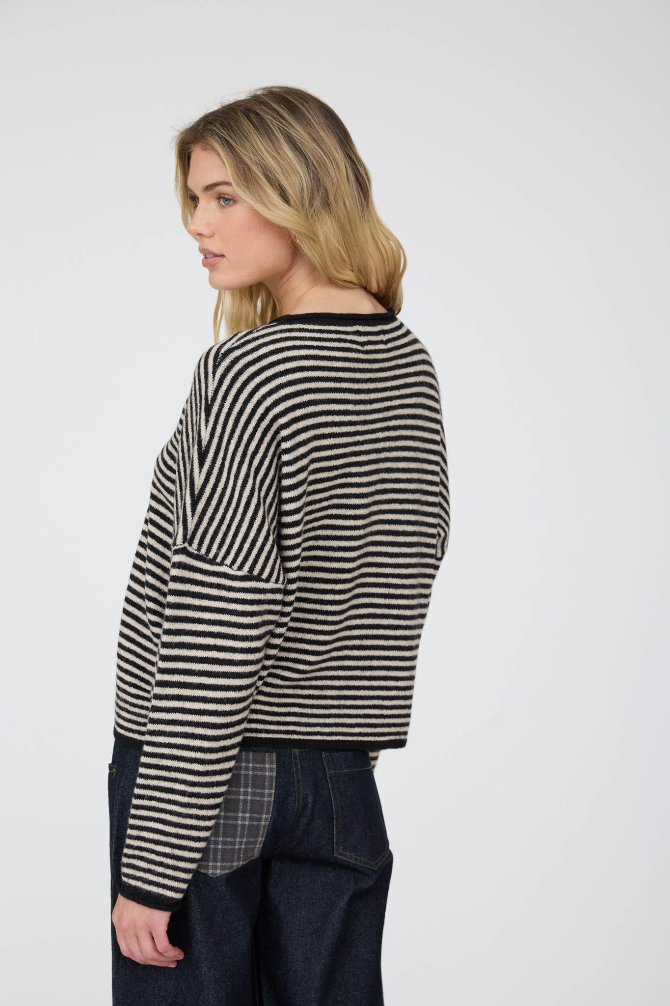 Soft Seasons Striped Cardigan