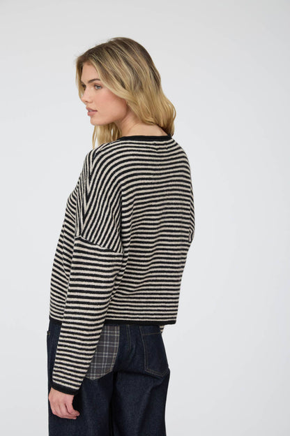 Soft Seasons Striped Cardigan