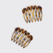 Load image into Gallery viewer, Recycled Plastic French Hair Combs 2pc Set - Tort