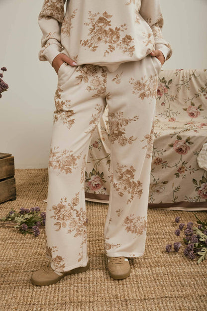 Autumn Daydream Floral Wide Leg Lounge Pants