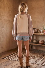 Load image into Gallery viewer, Color Block Henley Sweater
