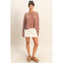 Load image into Gallery viewer, Can’t Crop the Feeling Open Back Knit Top