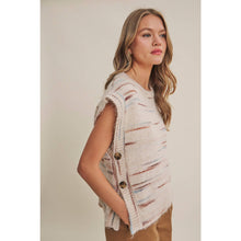 Load image into Gallery viewer, Soft Horizon Space-Dye Side Button Sweater Vest