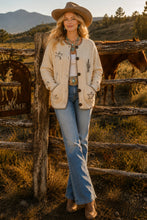 Load image into Gallery viewer, Western Ranch Embroidered Cable Knit Cardigan