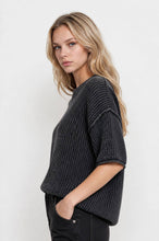 Load image into Gallery viewer, Faded Indigo Knit Sweater