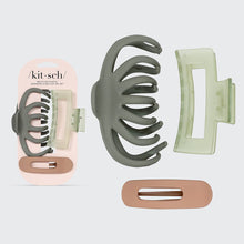 Load image into Gallery viewer, Recycled Plastic Assorted Claw Clip Set 3pc - Octopus