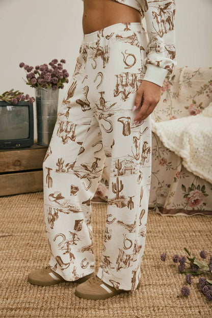 Western Print Joggers