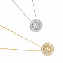 Load image into Gallery viewer, Shine Circle Cross Necklace