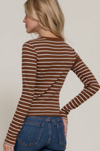 Load image into Gallery viewer, Stripes &amp; Vibes Long Sleeve Striped Knit Top