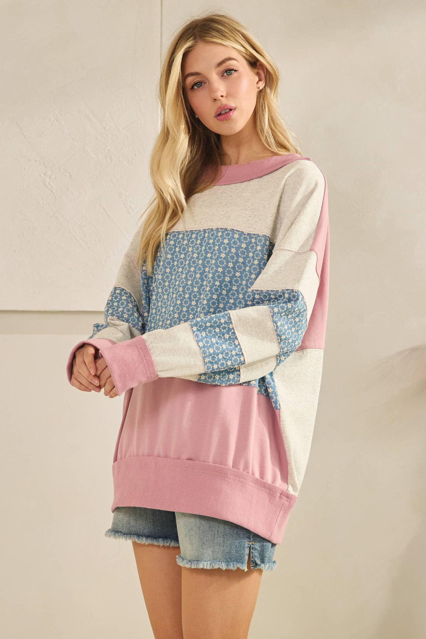 Retro Patchwork Sweatshirt