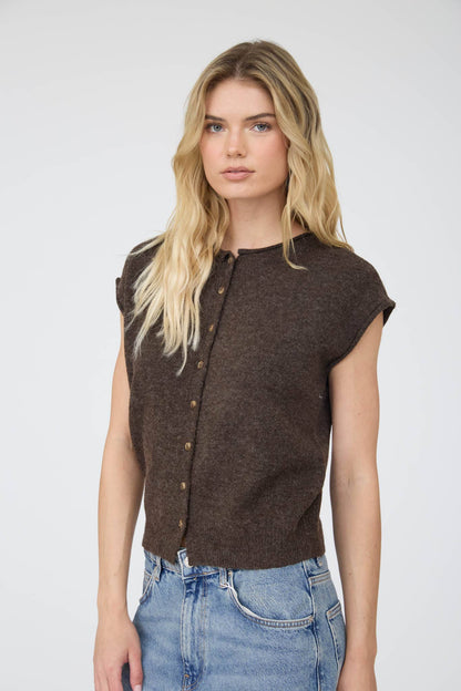 Simple Moments Sleeveless Cardigan