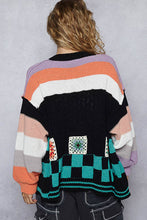 Load image into Gallery viewer, Granny Square Patch Open Cardigan