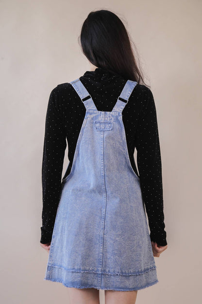All Washed Up Denim Overall Mini Dress