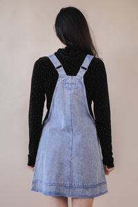 All Washed Up Denim Overall Mini Dress
