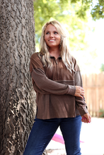 Load image into Gallery viewer, Ready or Not Waffle Quarter Zip - (Espresso)