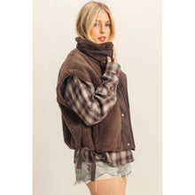 Load image into Gallery viewer, Cool Weather Vibes Sherpa Vest with Tie-Up Side Details