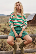 Load image into Gallery viewer, Oversized Terry Striped Sweatshirt