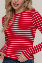 Load image into Gallery viewer, Stripes &amp; Vibes Long Sleeve Striped Knit Top
