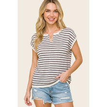 Load image into Gallery viewer, Relaxed Routine Striped Top