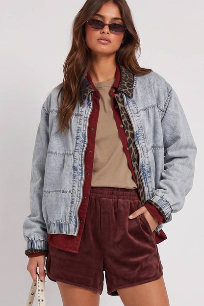 Blue Skies Ahead Tiered Denim Jacket