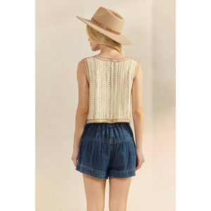 Desert Bloom Crochet Vest