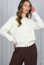 Load image into Gallery viewer, Pretty in Bows Snap Button Cardigan Sweater