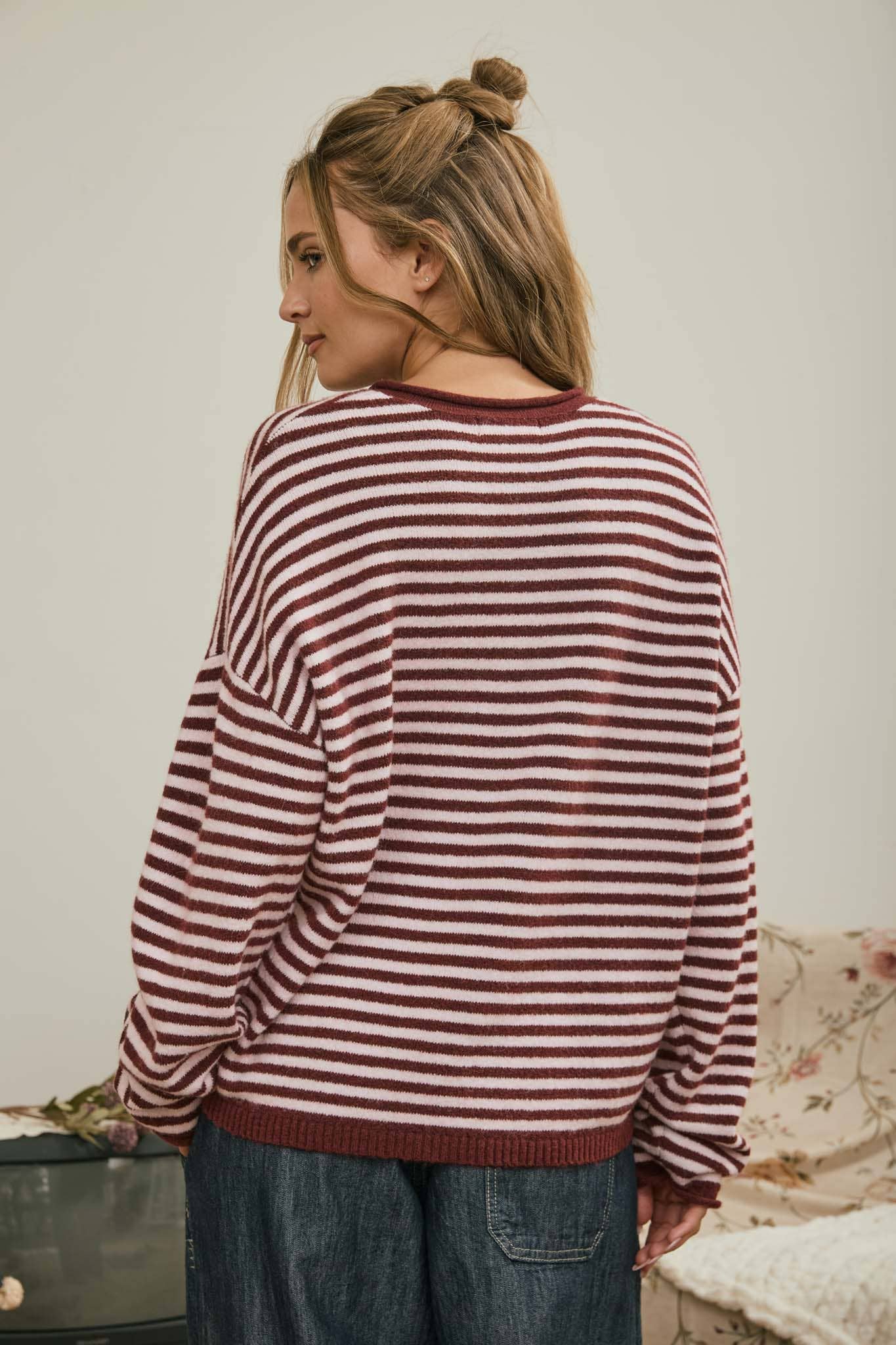 Just My Type Henley Sweater