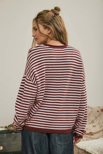 Just My Type Henley Sweater