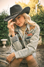 Load image into Gallery viewer, Rodeo Patchwork Snap Up Denim Jacket