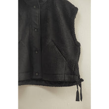 Load image into Gallery viewer, Cool Weather Vibes Sherpa Vest with Tie-Up Side Details